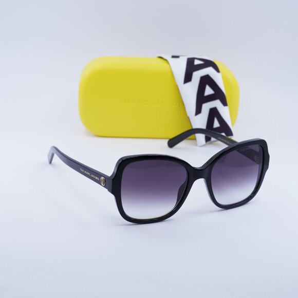 Marc Jacobs MARC 555/S 0807 9O Cat Eye Sunglasses - Black\Gray Gradient - Picture 5 of 10